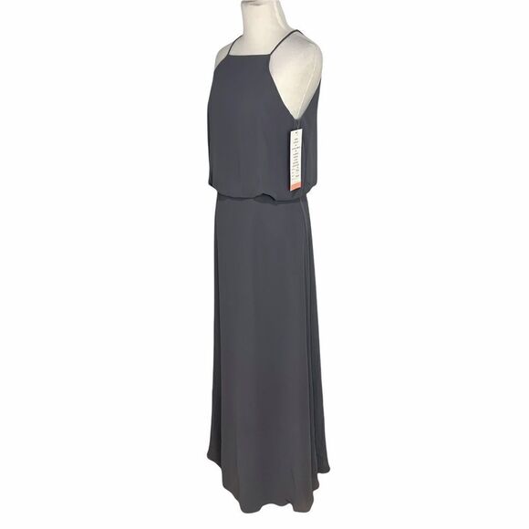 NWT Bill Levkoff Pewter Grey Style 1265 Bridesmaid Formal Maxi Gown Size 10 M19 - Picture 3 of 8